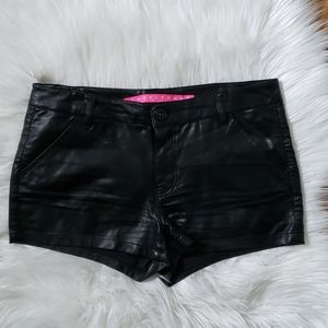 Black Faux Leather Shorts 5
